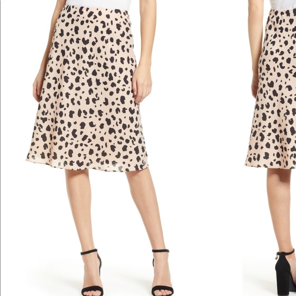 Nordstrom leopard midi skirt ⭐️